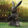 Outdoor Garden Decoration Cute Metal Craft Animal Bronze Rabbit Statue